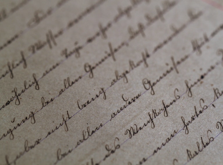 Hand written page