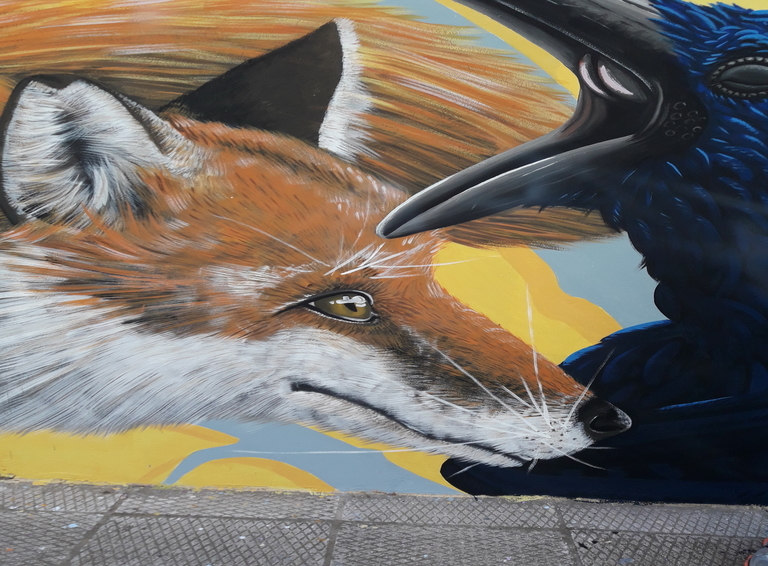 fox and craw graffiti
